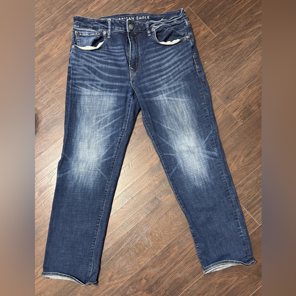 American Eagle Outfitters Dark Blue Straight Jeans